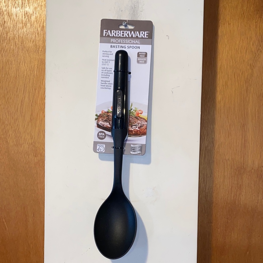 ♣️NWT Farberware Professional Black Basting Spoon - BPA Free